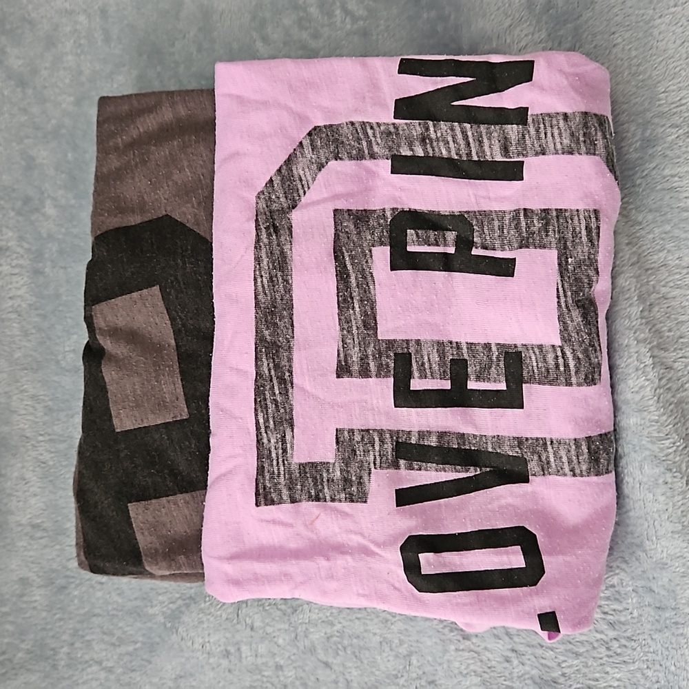 PINK Victoria's Secret Short Sleeve T-Shirts (Variety 2-Pack)